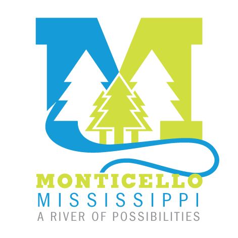 Monticello Mississippi - A river of possibilities logo